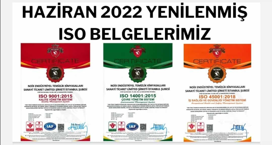 ISO BELGELERİMİZ YENİLENDİ