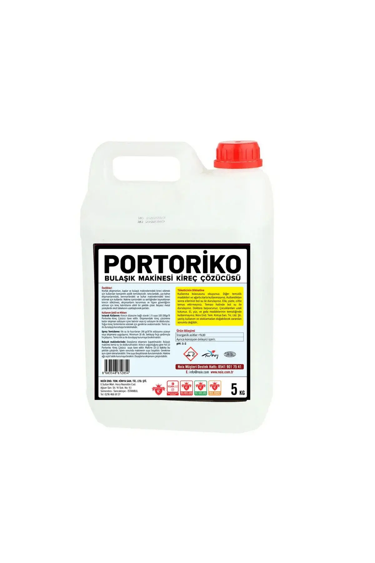 PORTORICO BULAŞIK MAKİNESİ KİREÇ SÖKÜCÜ 4*5 KG